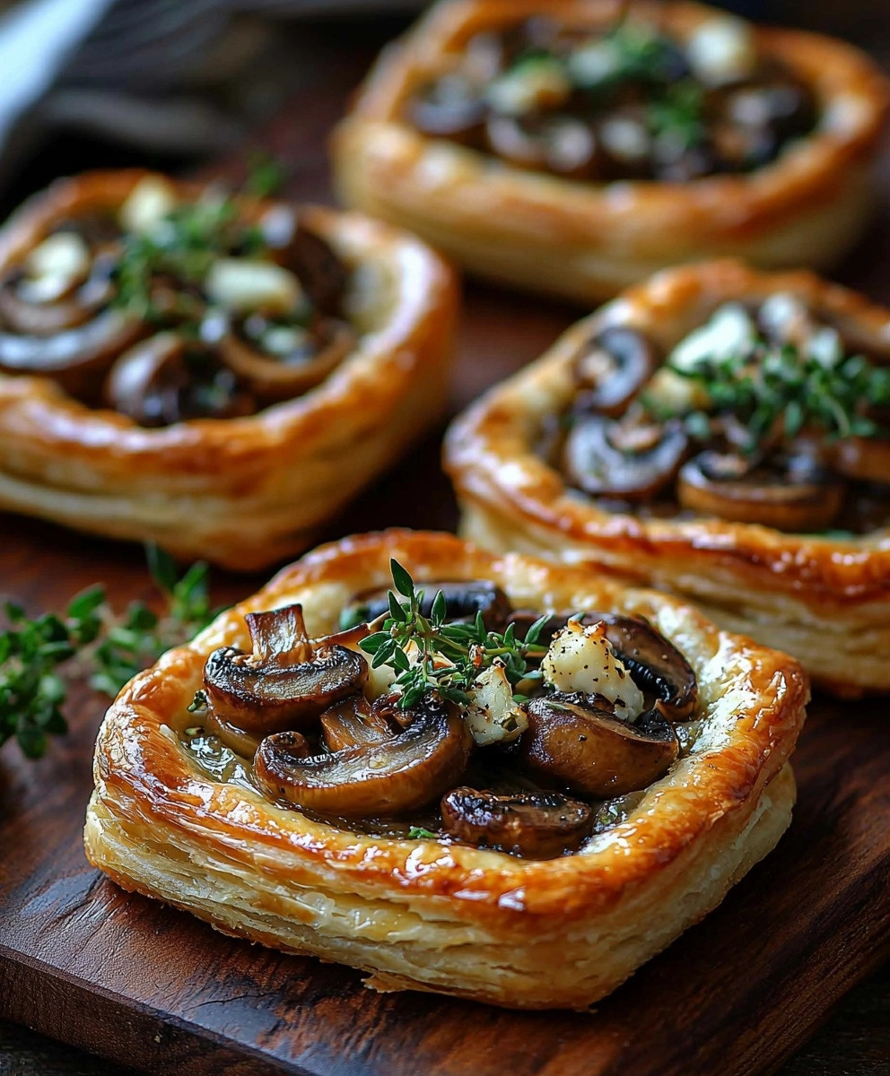 Tartelettes aux champignons et fromage