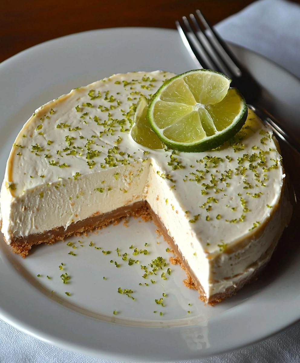 Cheesecake citron vert sans cuisson