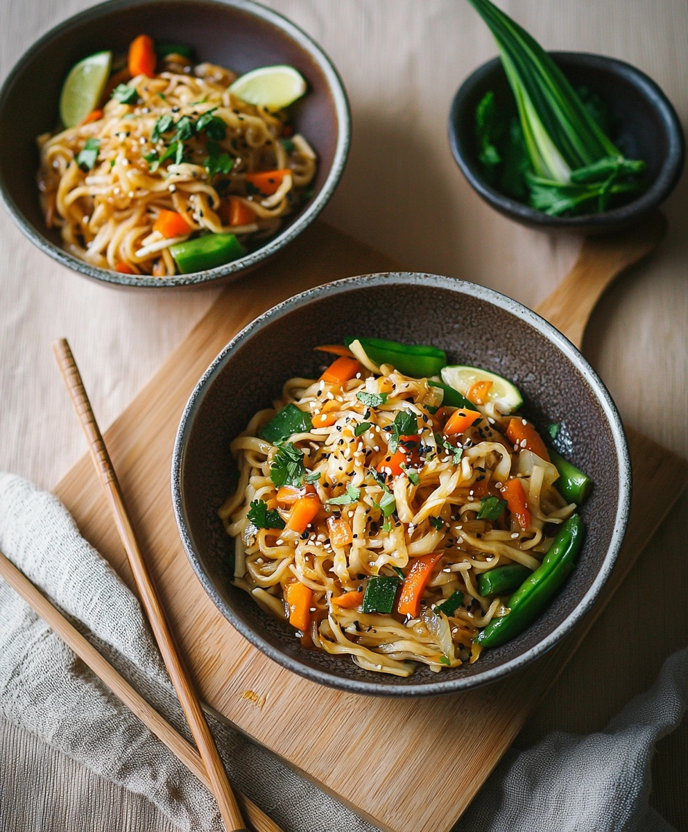 Nouilles sautées aux légumes