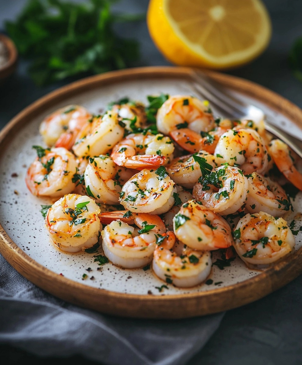 Crevettes à l'ail et persil