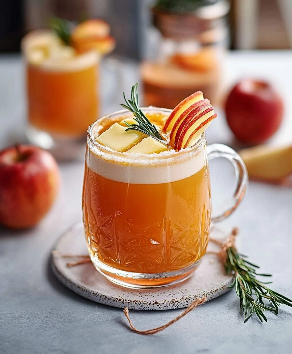 Mocktails pomme romarin beurre