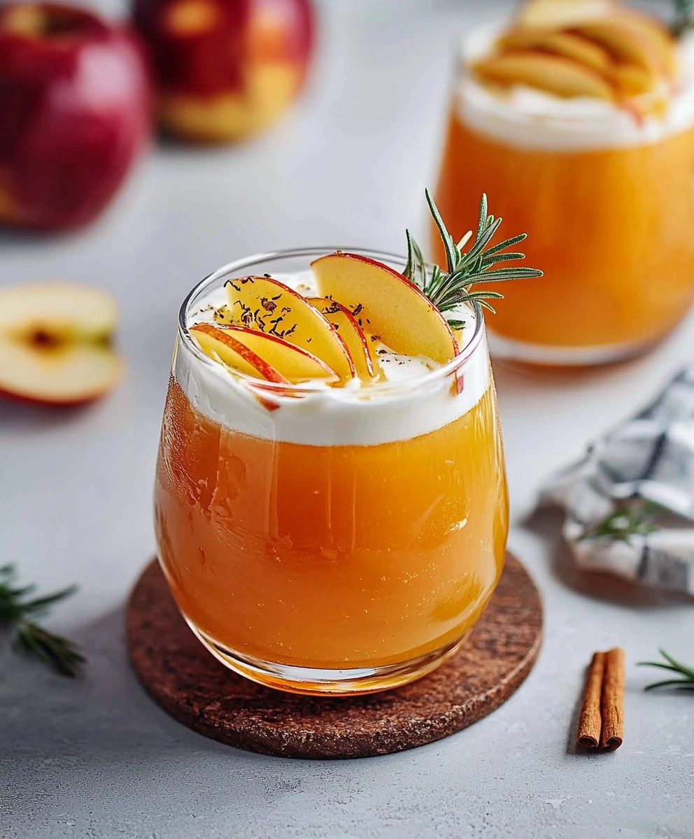 Mocktails pomme romarin beurre