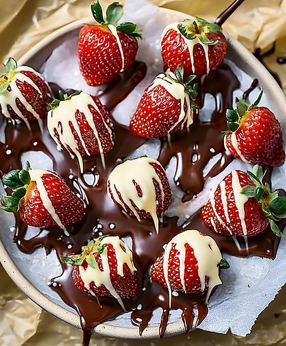 Fraises en chocolat