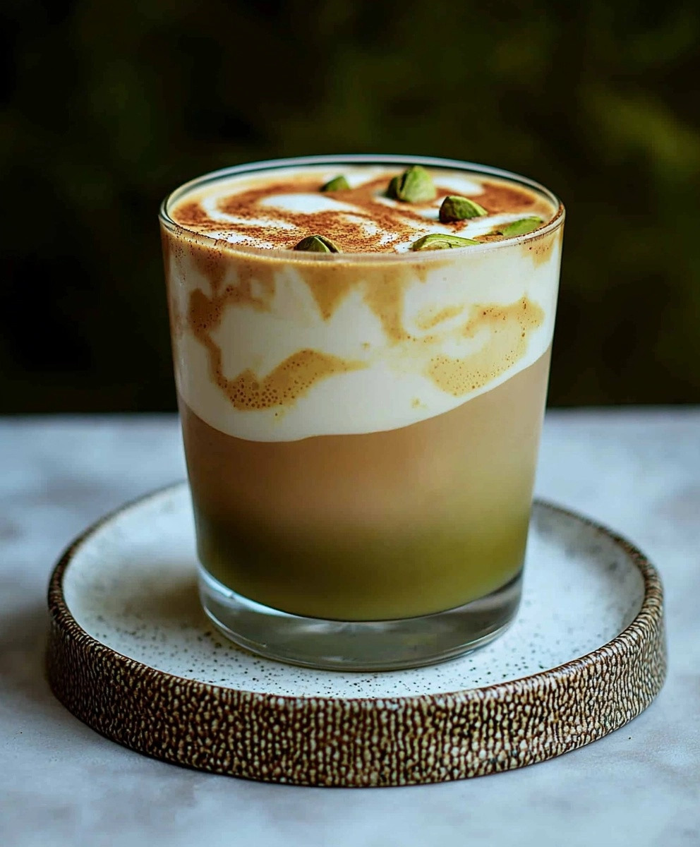 Café latte pistache épices