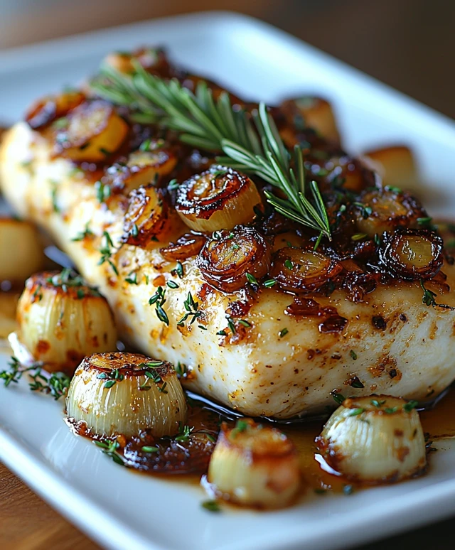 poulet à l'oignon français