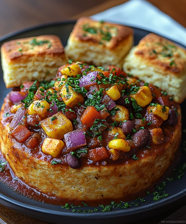 Chili aux légumes rôtis