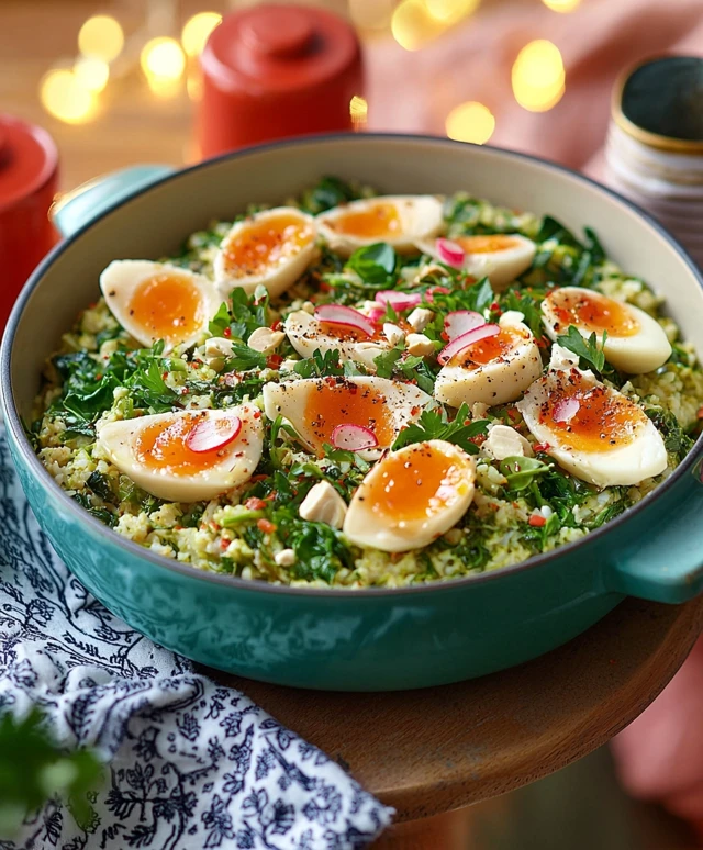 Kedgeree épinards herbes