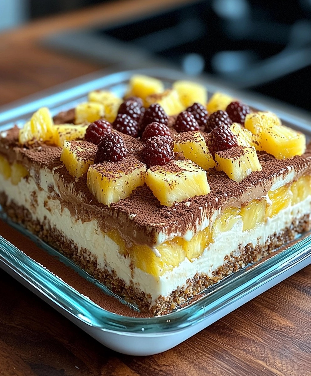 Tiramisu noix de coco ananas
