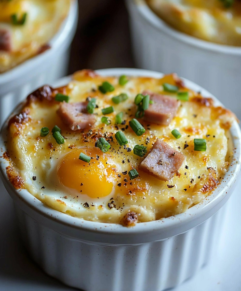 Gratin d'ufs durs au jambon