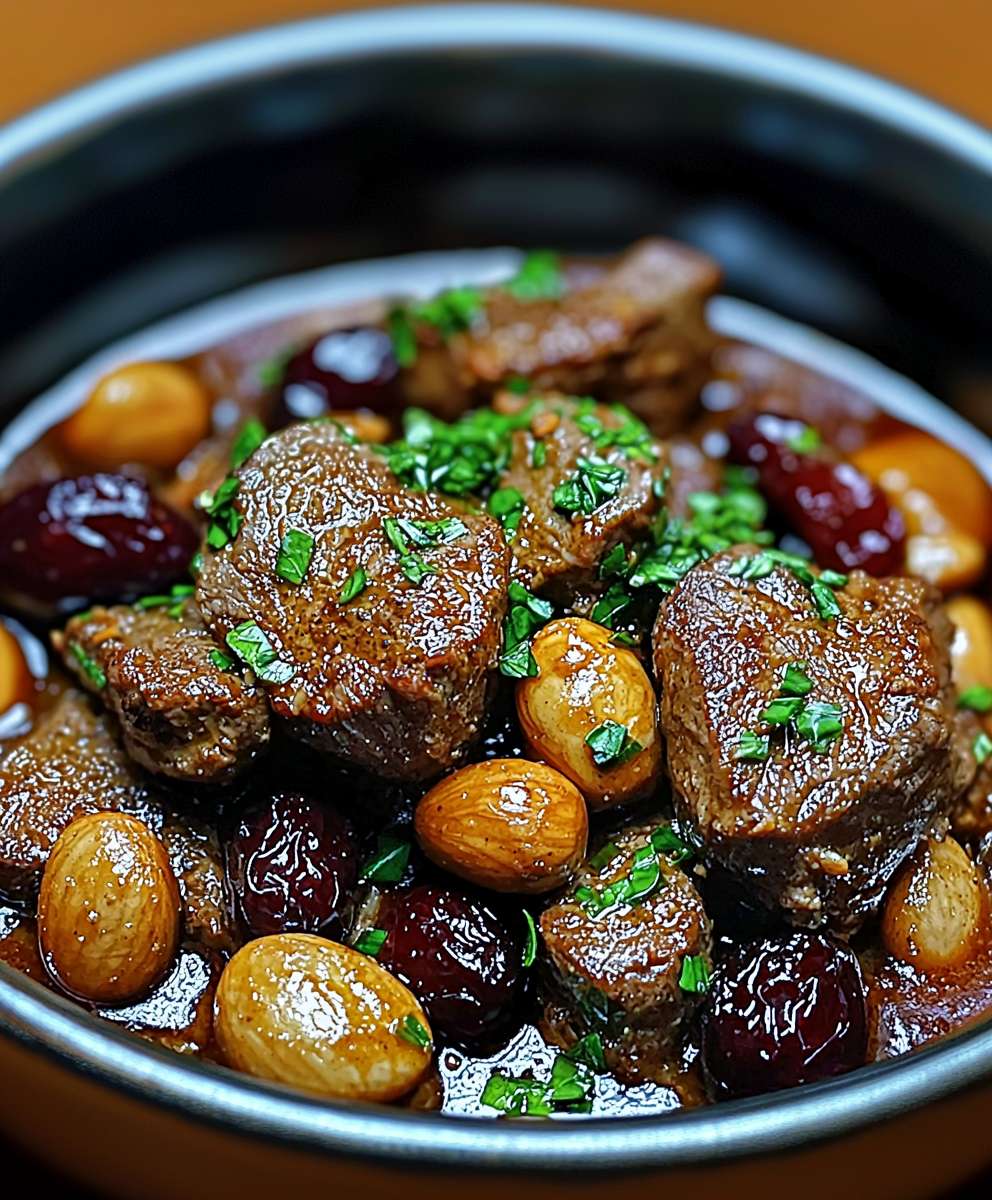 Tajine agneau pruneaux amandes