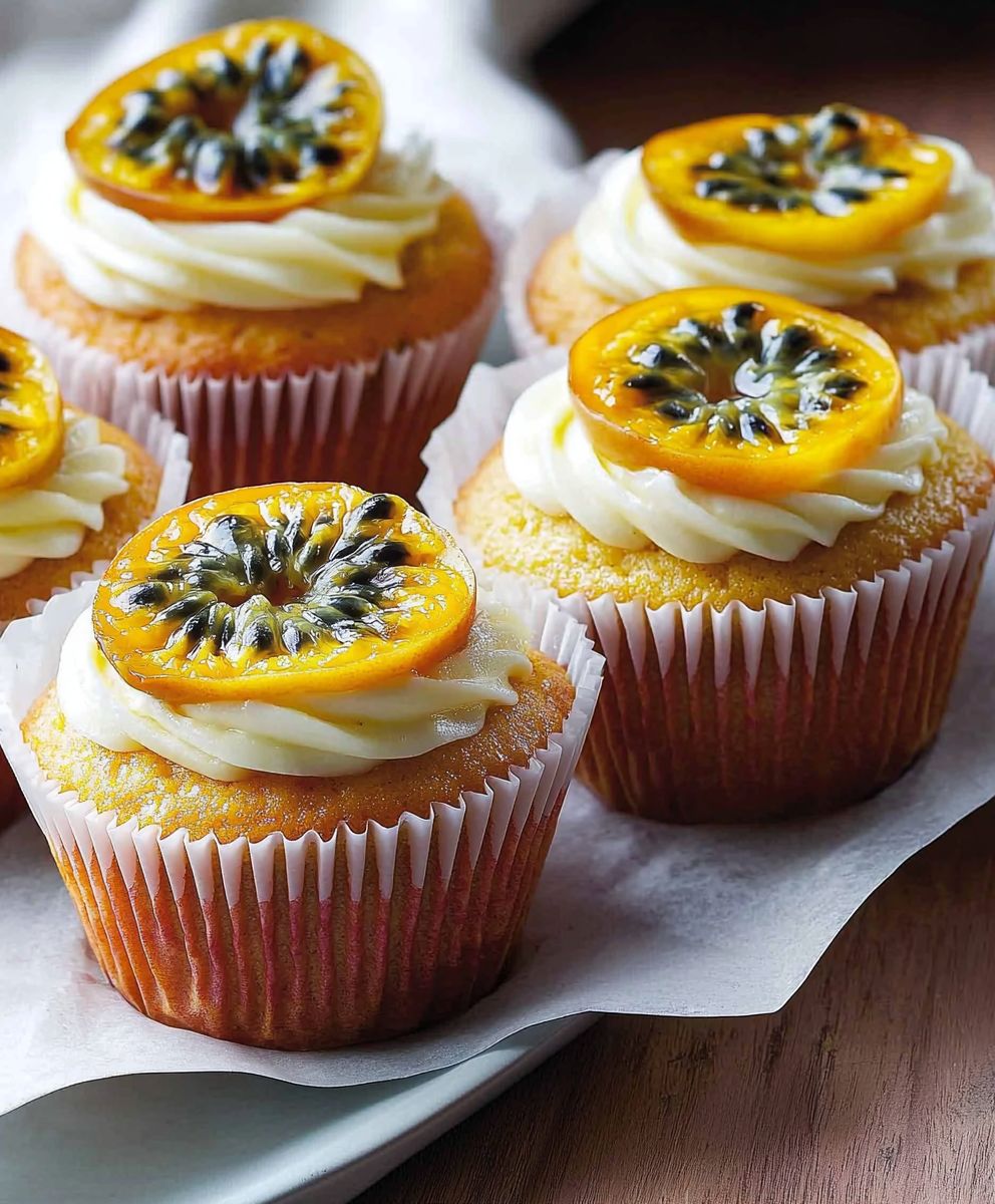 Cupcakes yaourt fruits de la passion