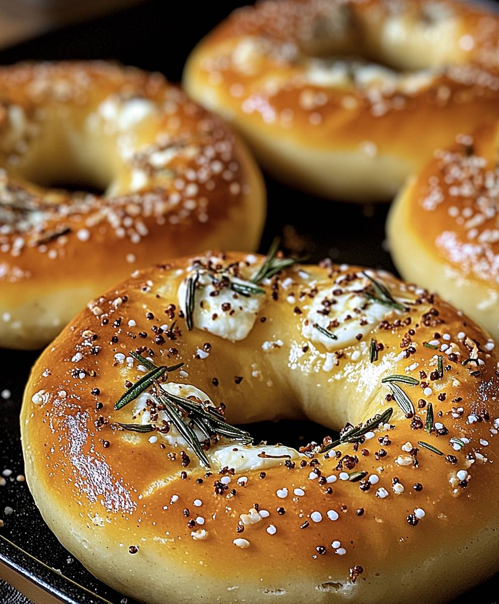 Bretzels moelleux mozzarella romarin parmesan