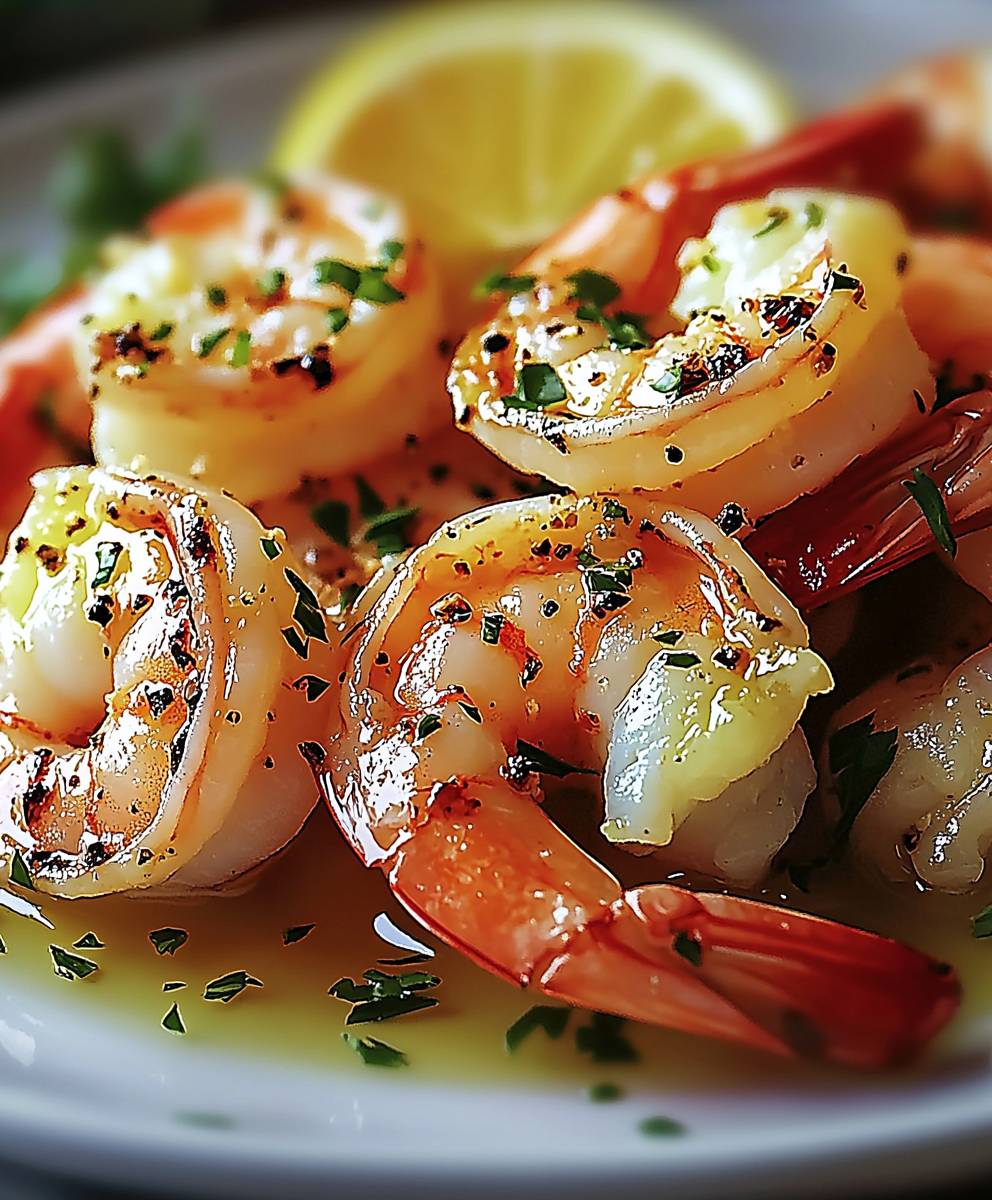 Gambas sautées ail beurre