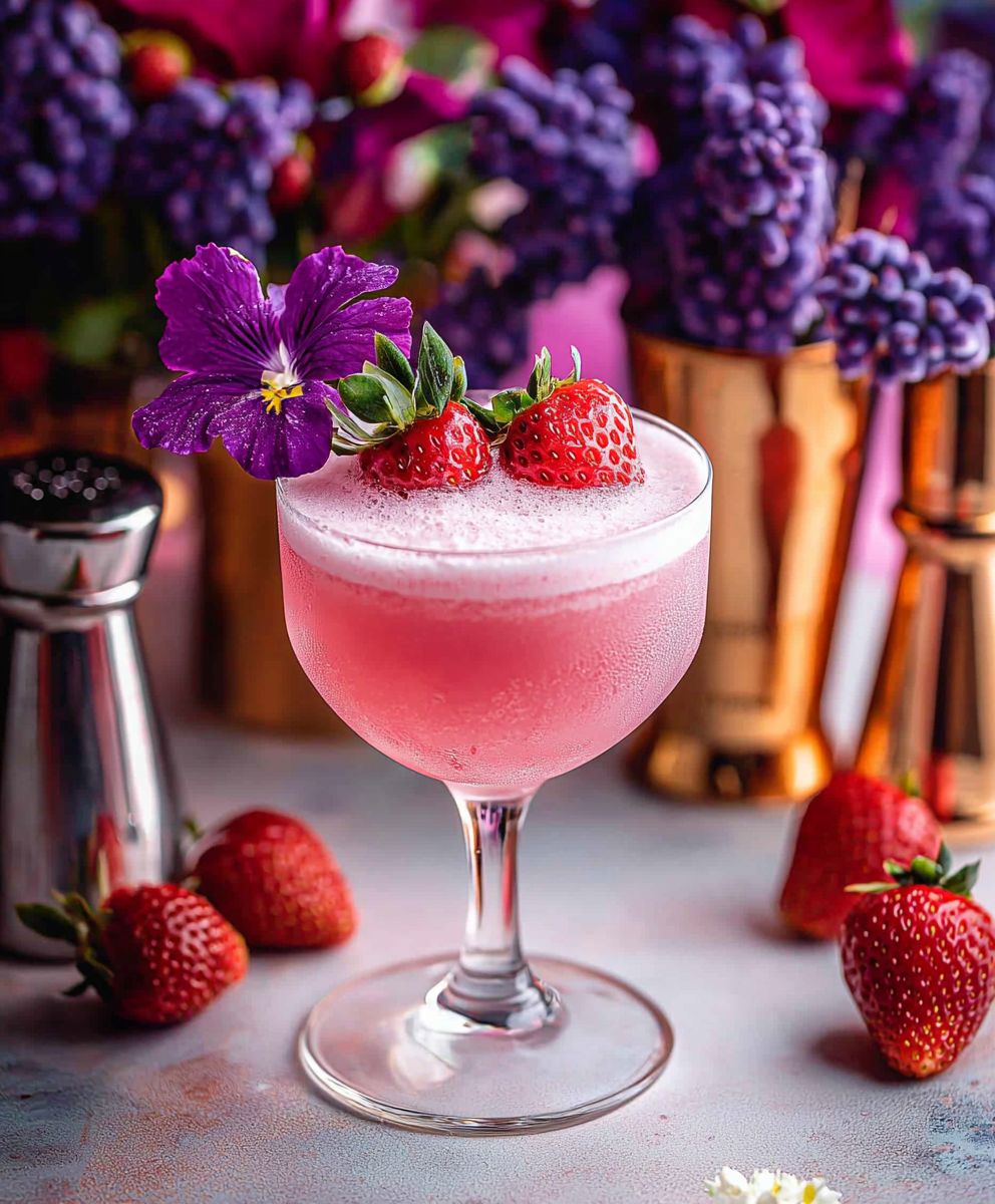 Cocktail gin fraise rafraîchissant