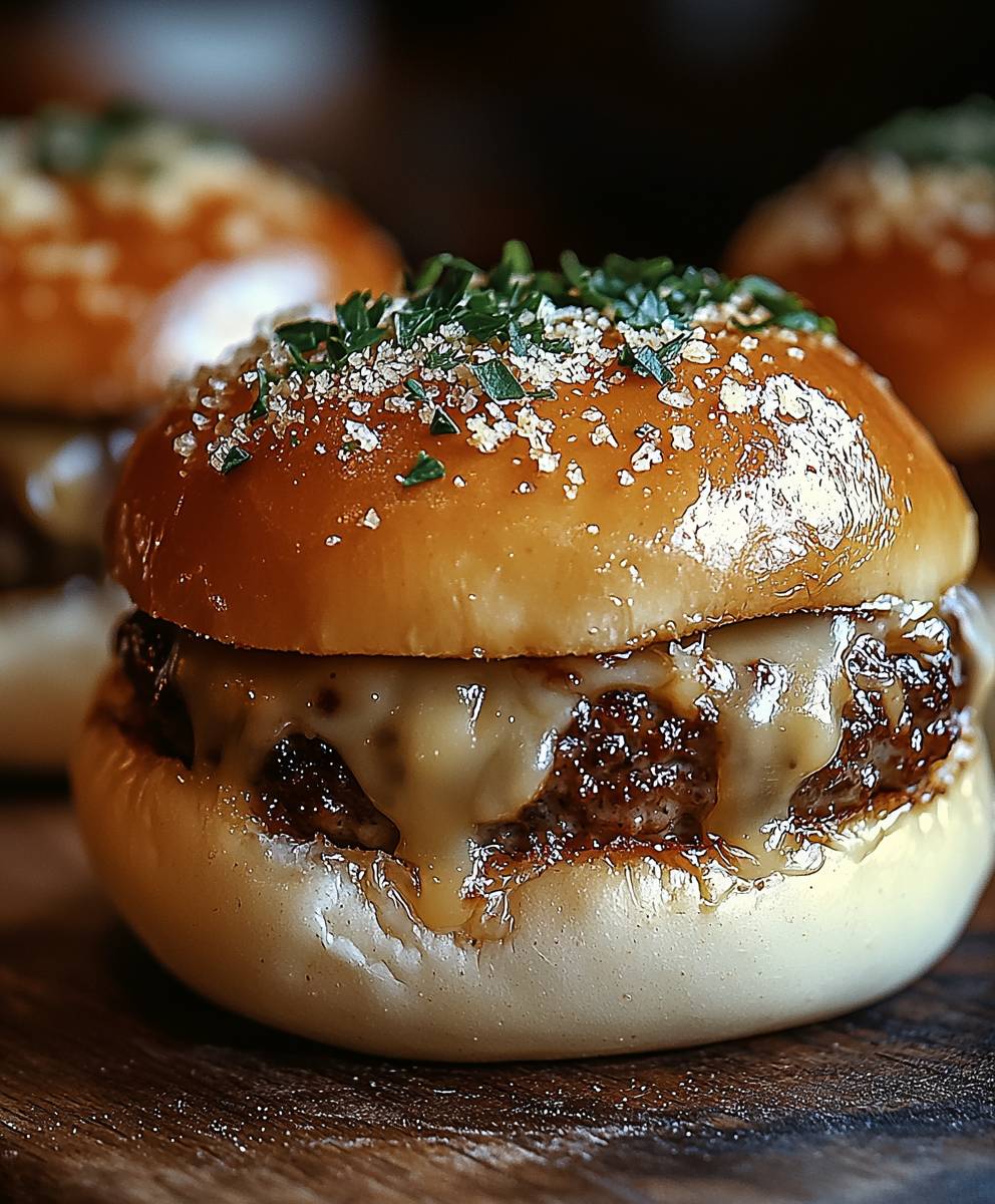 Bombes cheeseburger ail parmesan