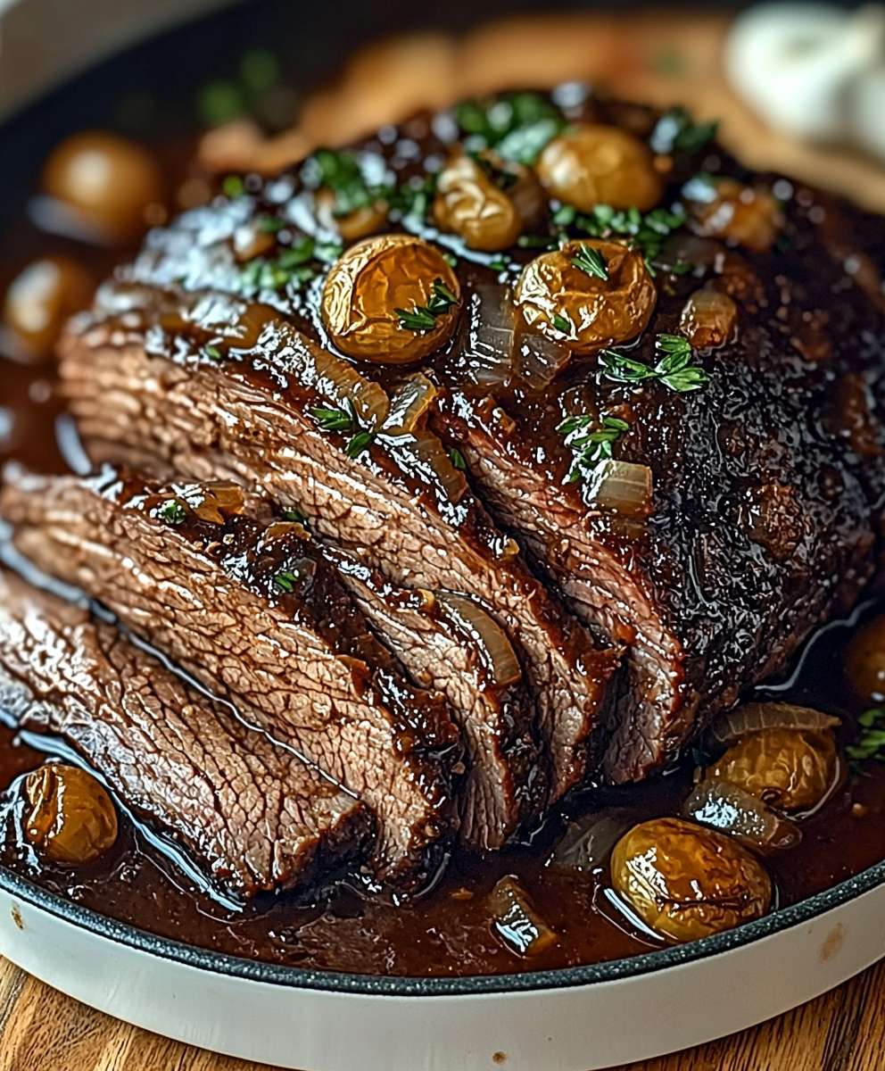 Brisket de boeuf braisé