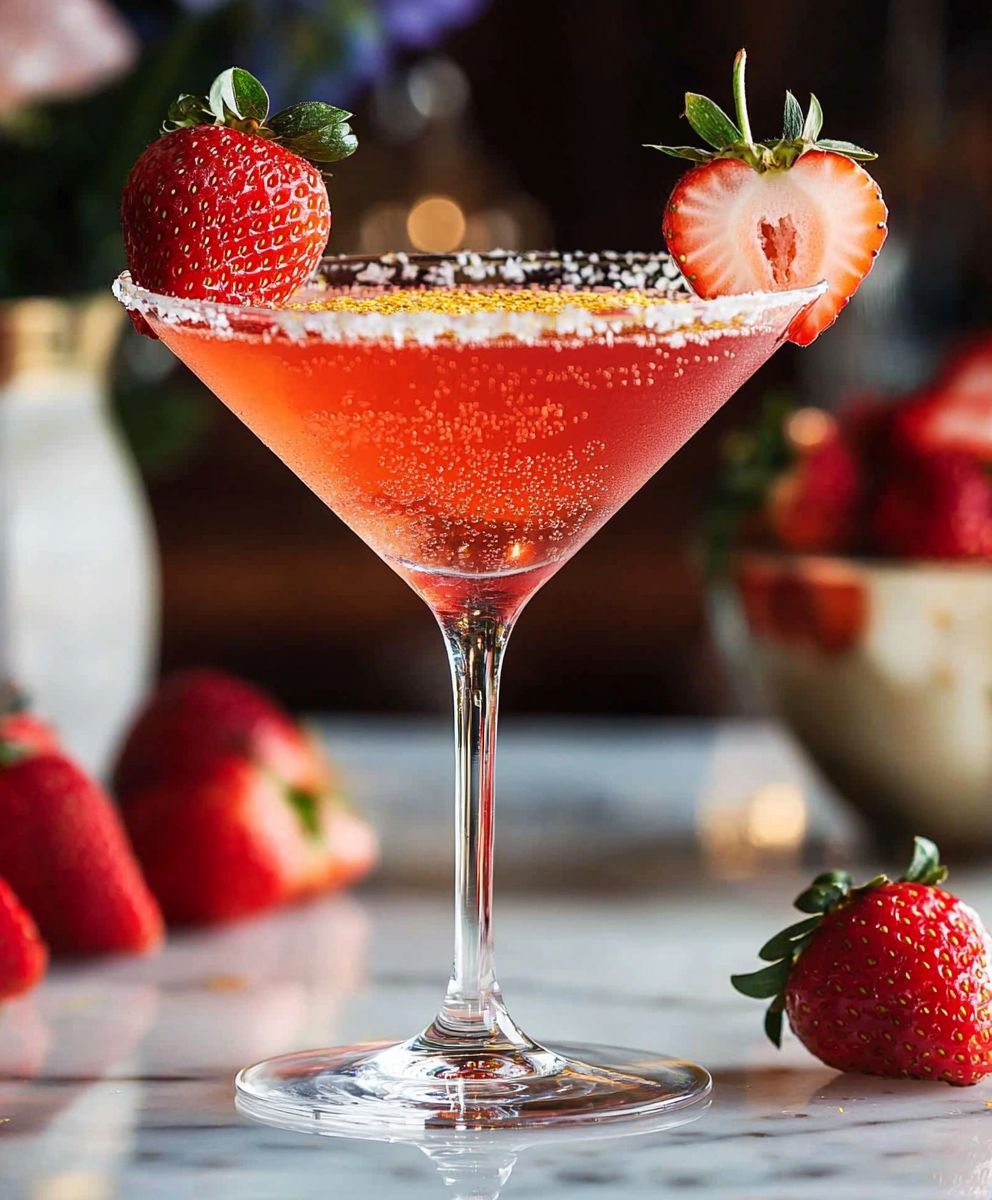 Martini fraise fleur de sureau