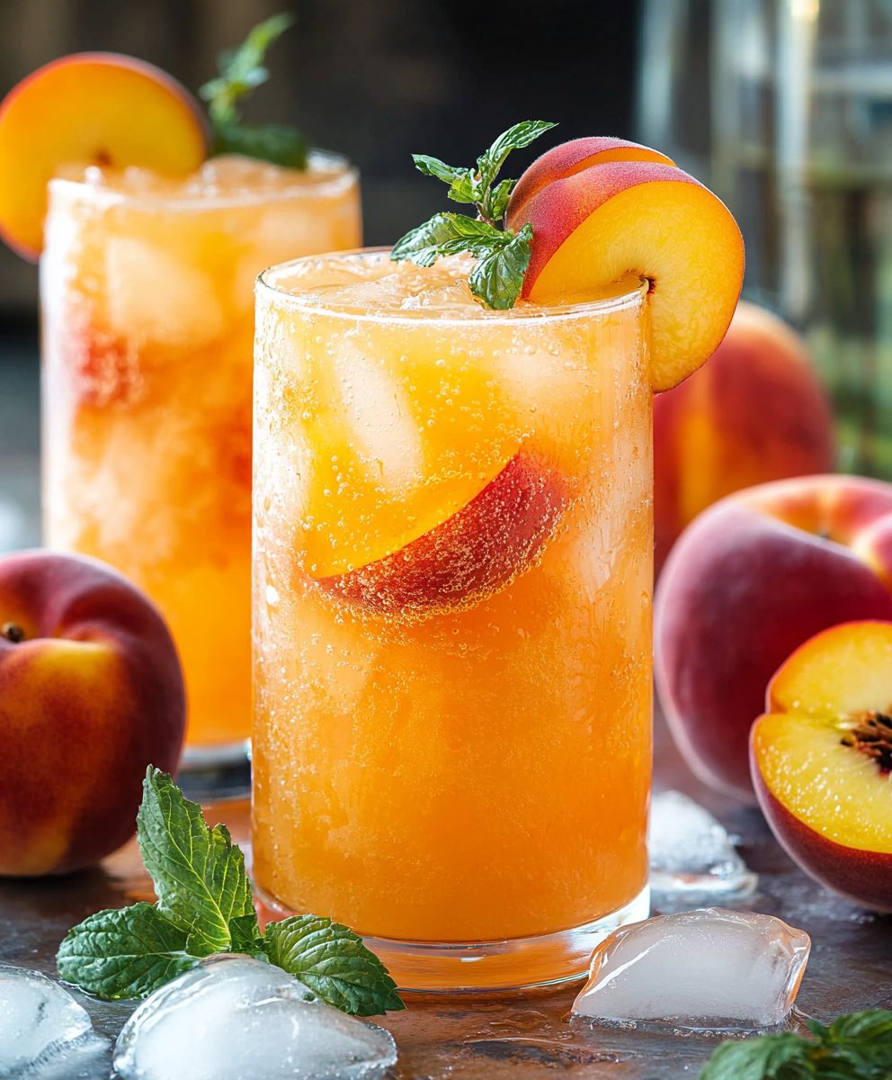 Limonade pêche pomme