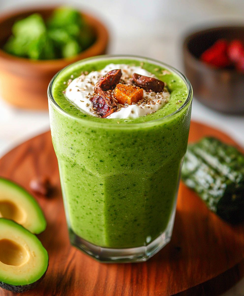 Smoothie vert riche protéines
