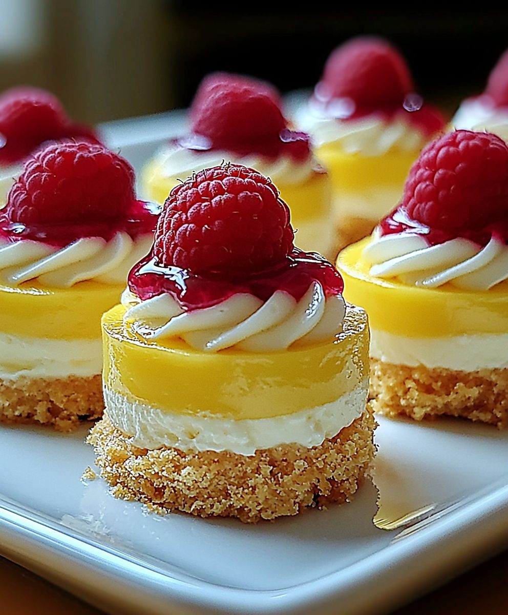Mini Cheesecakes Citron Framboise