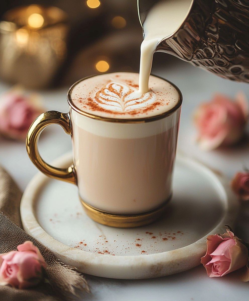 Lait rose vanille