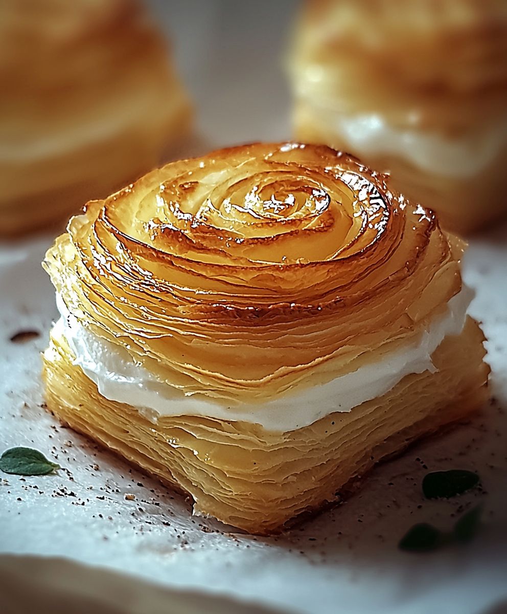 Roulés feuilletés crème pâtissière