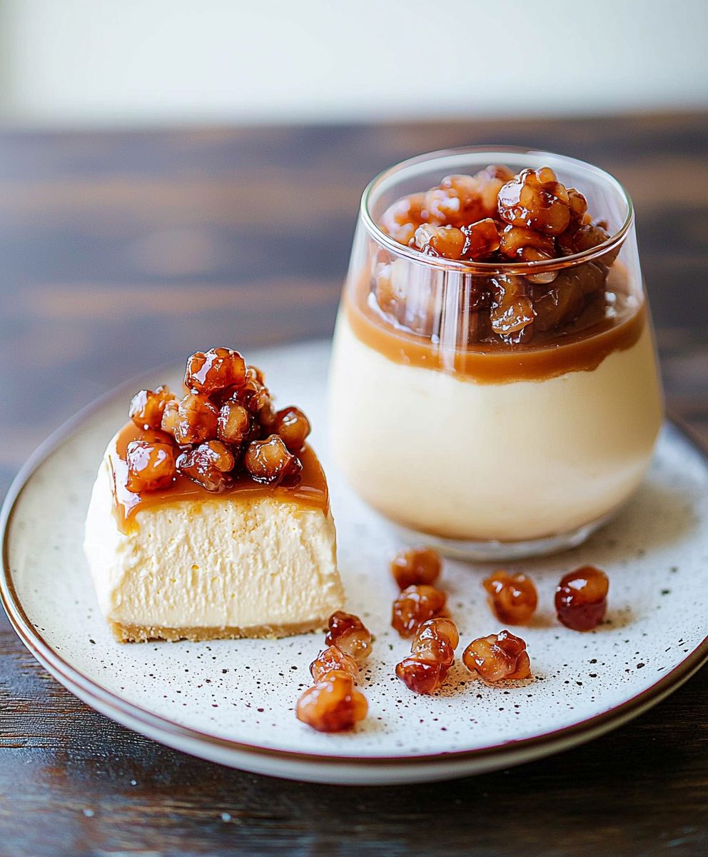 Mousse cheesecake caramel salé