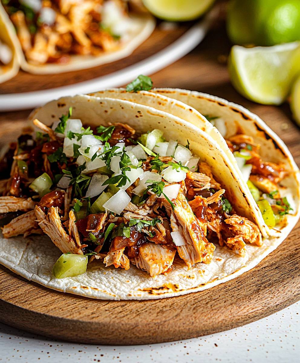 Tacos poulet BBQ mijoteuse