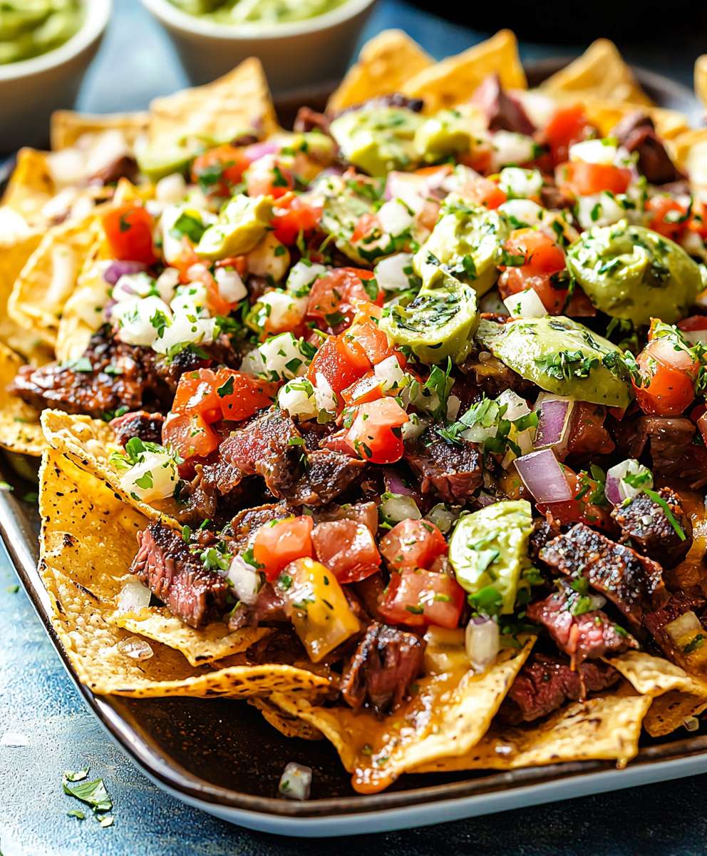 Nachos steak chipotle grillé