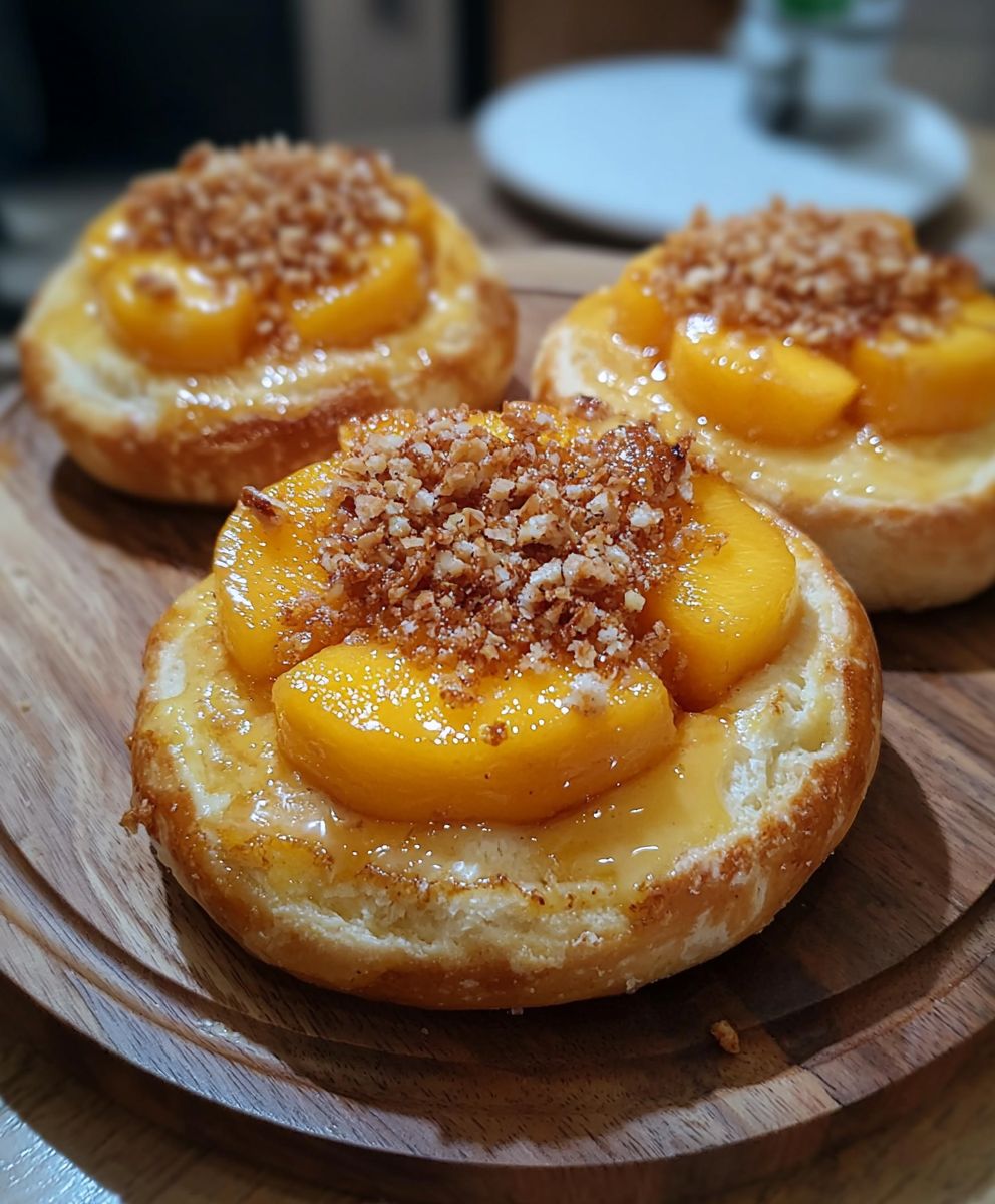 Brioche aux pêches maison