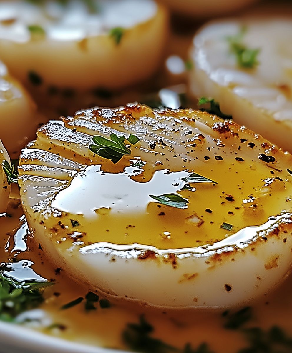 Coquilles Saint Jacques beurre ail persil