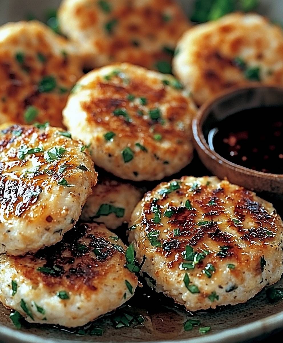 Galettes poulet herbes fromage