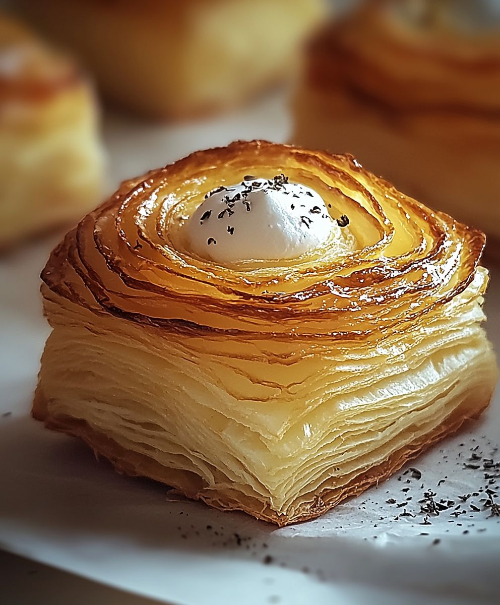 Roulés feuilletés crème pâtissière