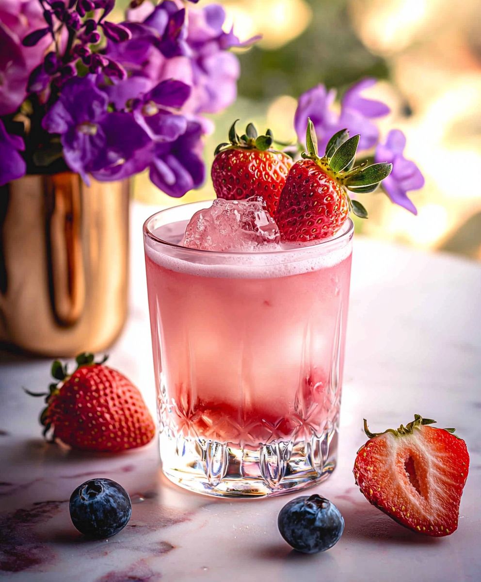 Cocktail gin fraise rafraîchissant