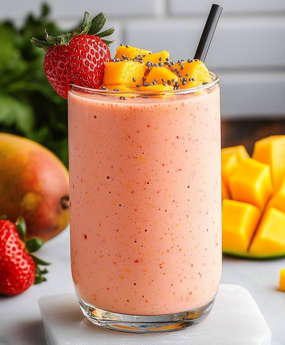 Smoothie fraise mangue