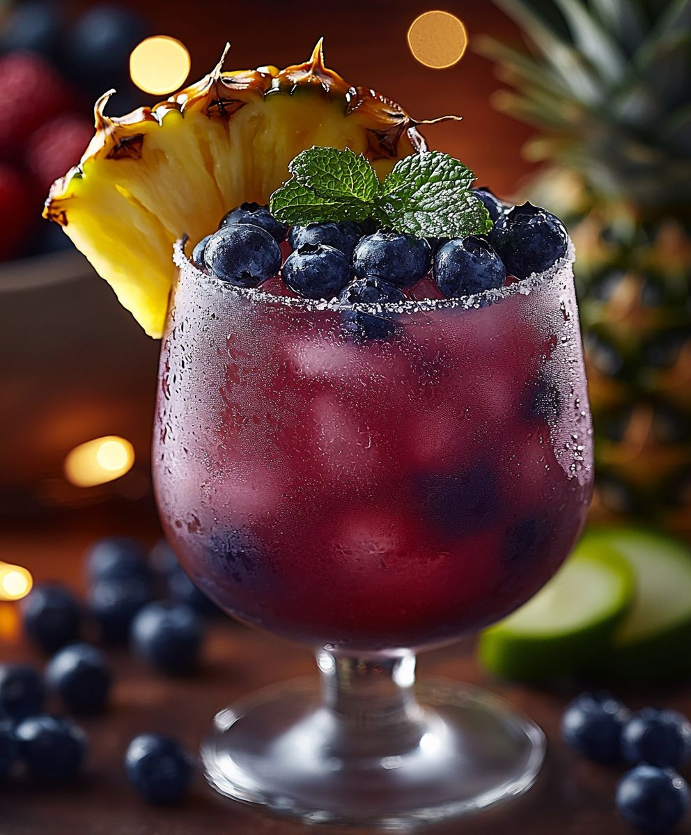 Mocktail Noel Ananas Myrtille