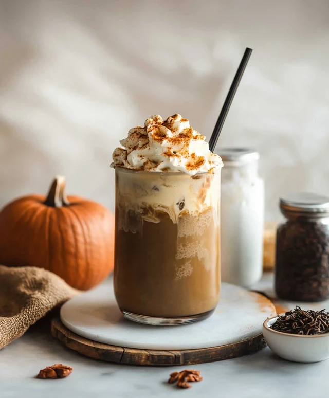 Hojicha Latte épices citrouille