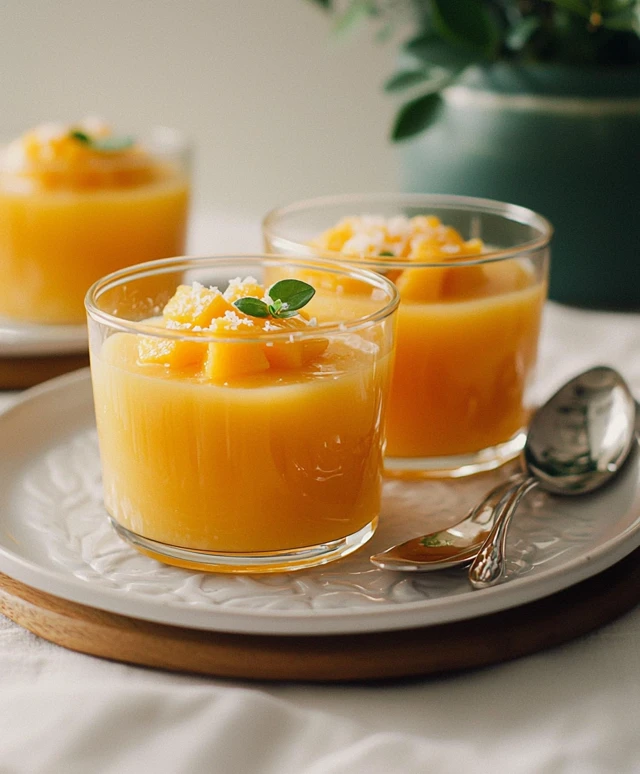 Pouding mangue noix de coco