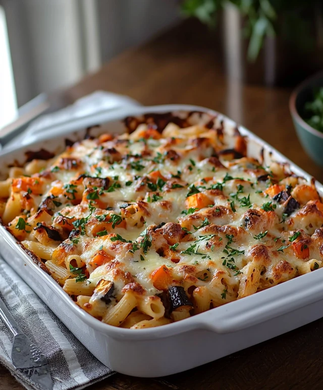 Pâtes au four ricotta légumes
