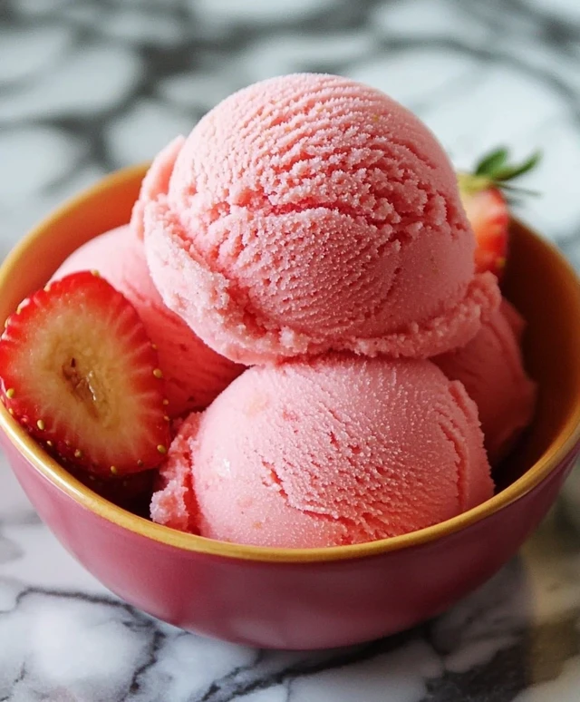 sorbet fraise banane