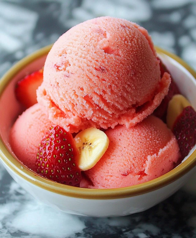sorbet fraise banane