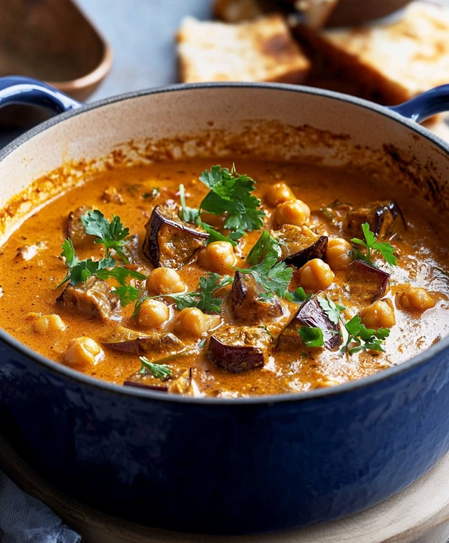 Curry de pois chiches aubergines
