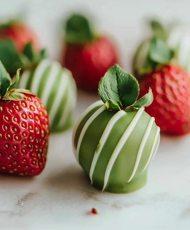 Fraises chocolat Matcha