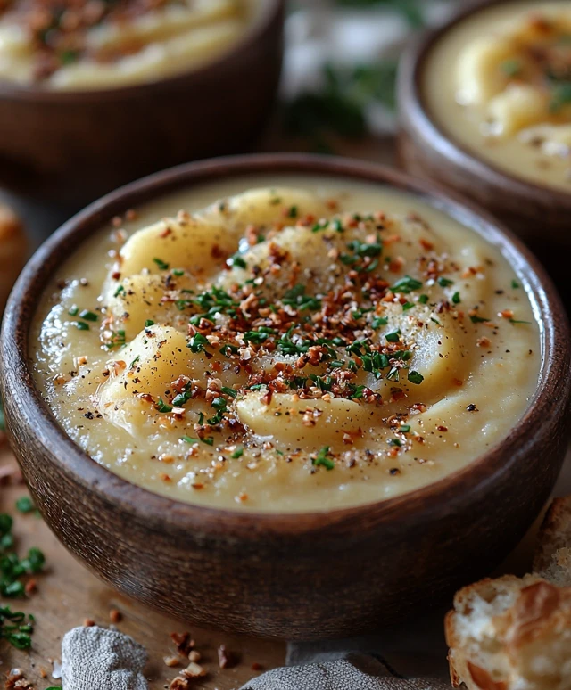 soupe crémeuse de pommes de terre