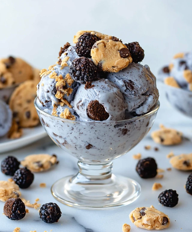 Glace végétalienne Cookie Monster