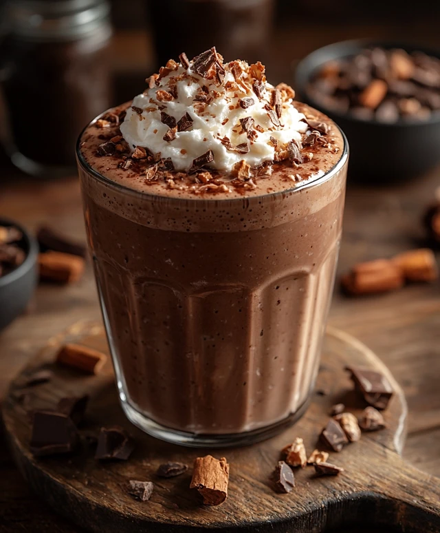 Chocolat chaud glacé alcoolisé
