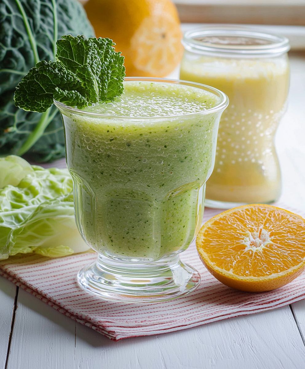 Smoothie orange chou de Savoie