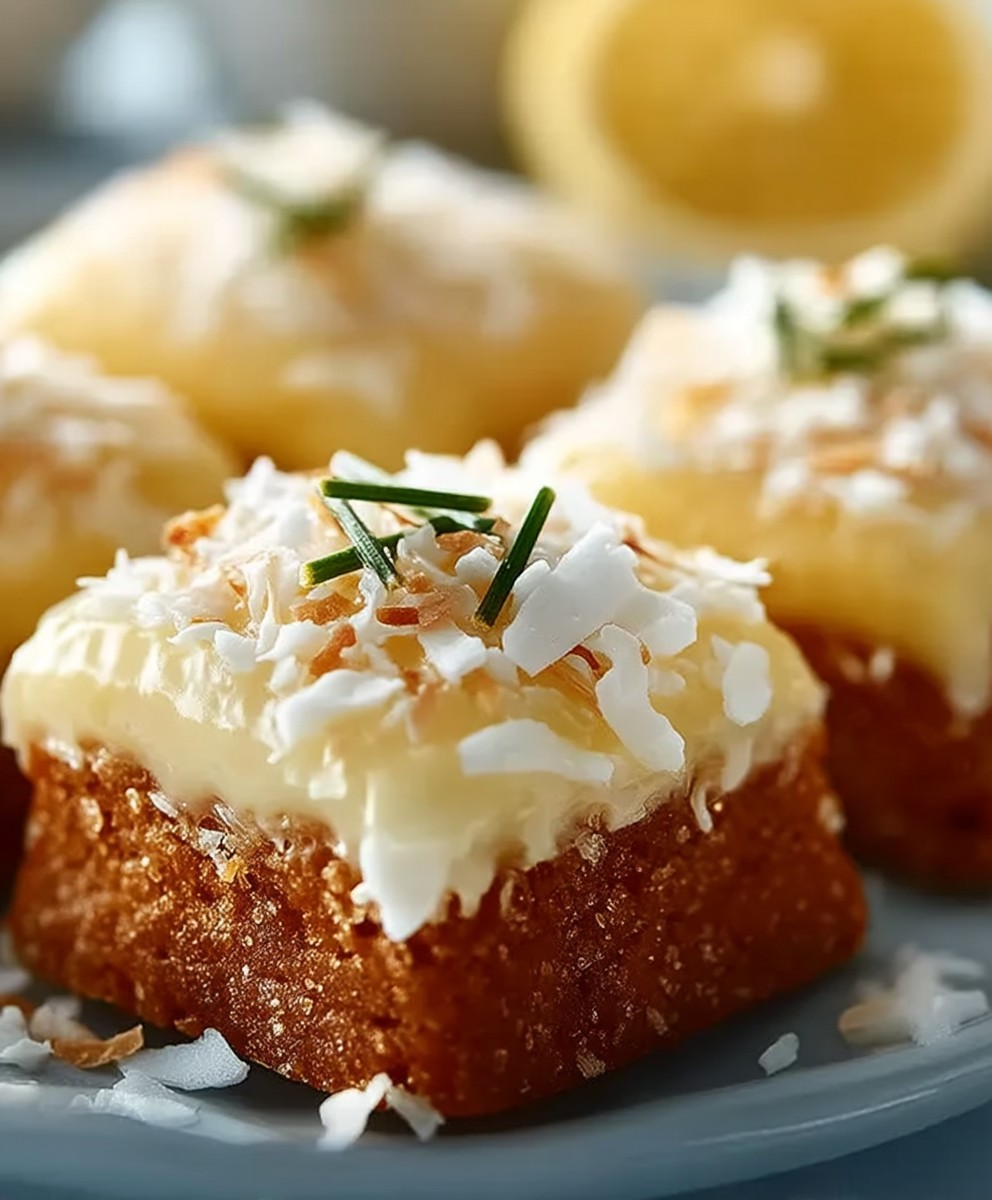 Gâteau avoine citron noix coco