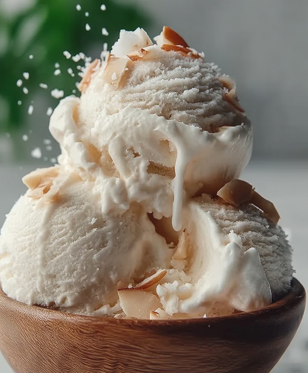 Glace noix coco macadamia