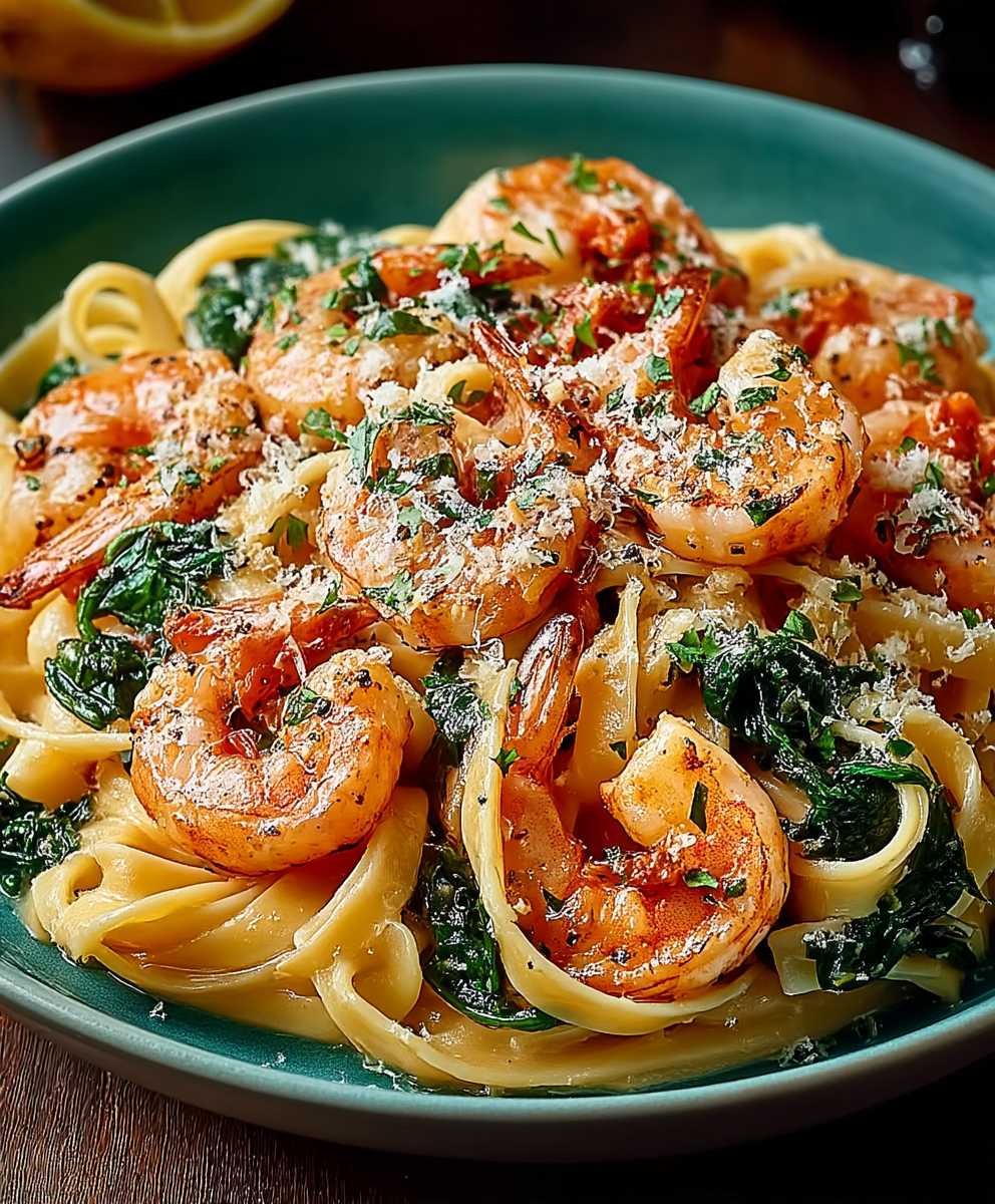 Pâtes crevettes toscane